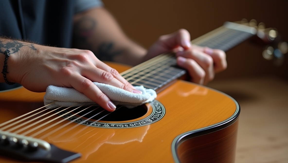 Wie man seine Gitarre richtig reinigt